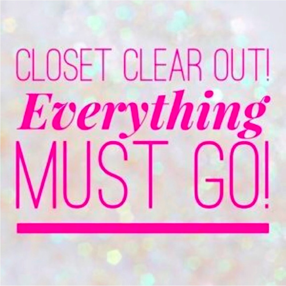 Closet clear out on 10/1..everything must go.  Make me an offer!